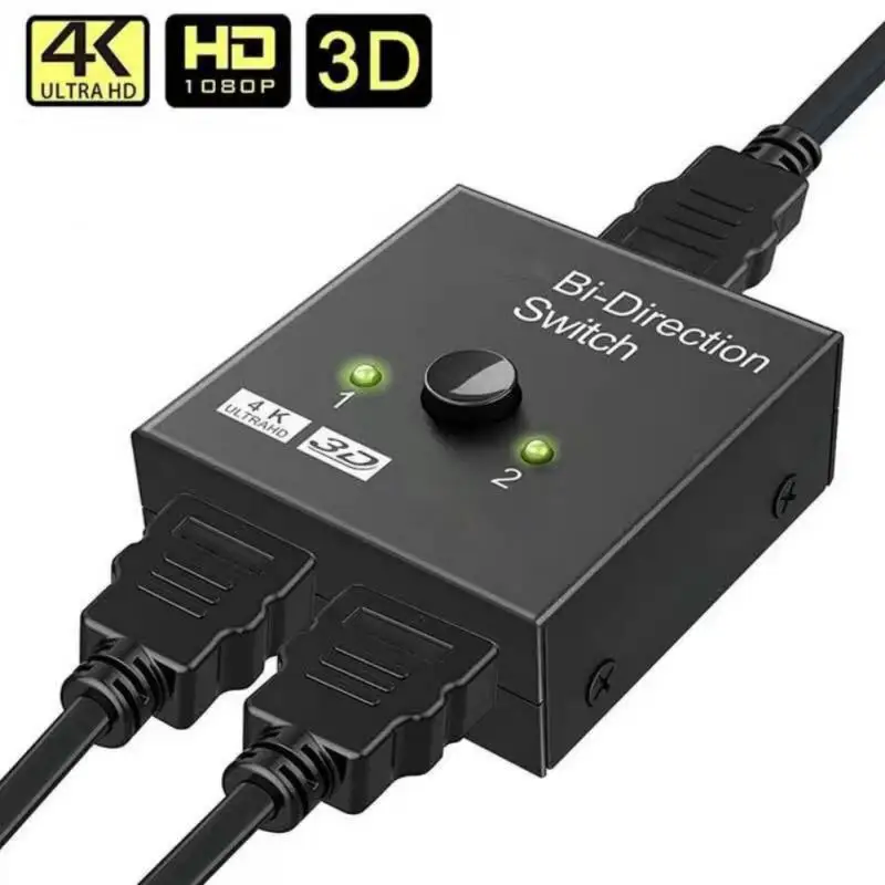 HDMI suderinamus Splitter 4K Switch KVM Bi-Kryptimi, 1x2/2x1 HDMI suderinamus Perjungiklis 2 In1 Iš TV Box Switcher Adapteris Nuotrauka 0