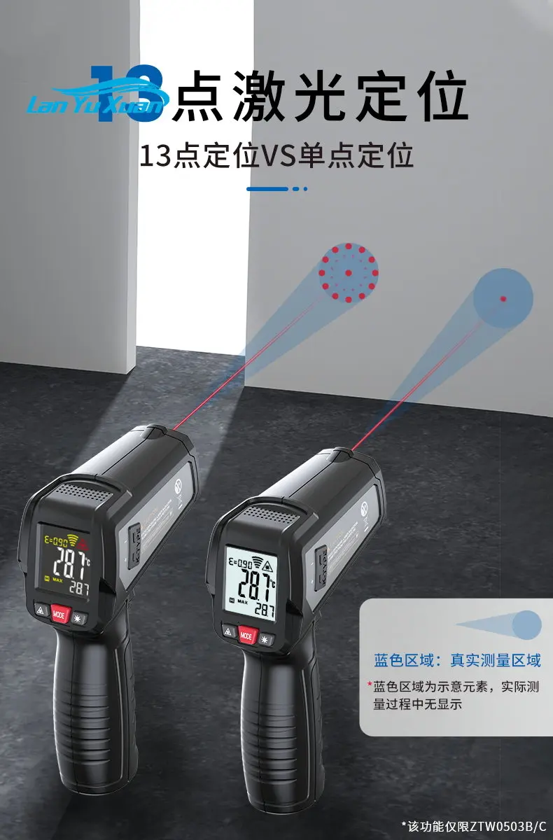 Chint infraraudonųjų spindulių termometras, pramonės didelio tikslumo temperatūros matavimo ginklą, vandens termometras Nuotrauka 0