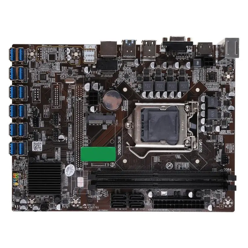 B250C BTC 12 PCI-E X1 Profesinės Kasybos Plokštė BTC LGA 1151 DDR4 Atminties R2LB Nuotrauka 0
