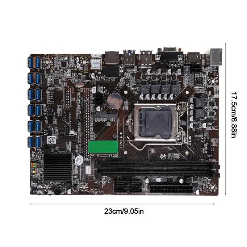 B250C BTC 12 PCI-E X1 Profesinės Kasybos Plokštė BTC LGA 1151 DDR4 Atminties R2LB Nuotrauka 5