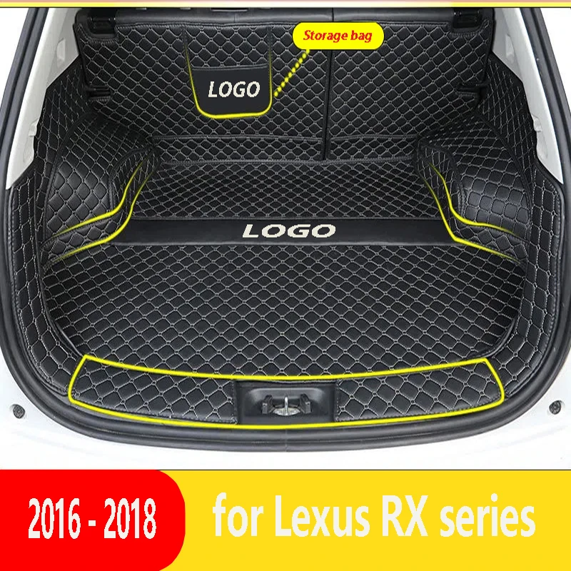 Didelis Custom Automobilio bagažo skyriaus kilimėlis Lexus RX serija. 2016 m. 2017 m. 2018 m., 5 sėdimos vietos linijinių krovinių kilimų interjero aksesuarų padengti waterpro Nuotrauka 0