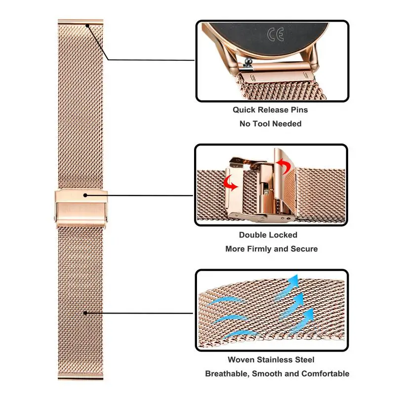 20mm 22mm Metalo Diržu, Huawei Žiūrėti GT 3 SE Smart Watch Priedai Žiūrėti Juostoje 