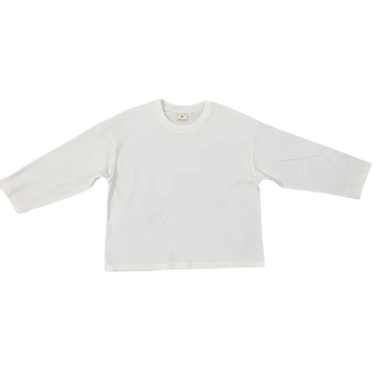 Iki 2023 m. Rudenį Vaikai vientisos spalvos trumpa medvilnės T marškinėliai Berniukams, minkšti, laisvi elastinga ilgomis rankovėmis megztinis Nuotrauka 5