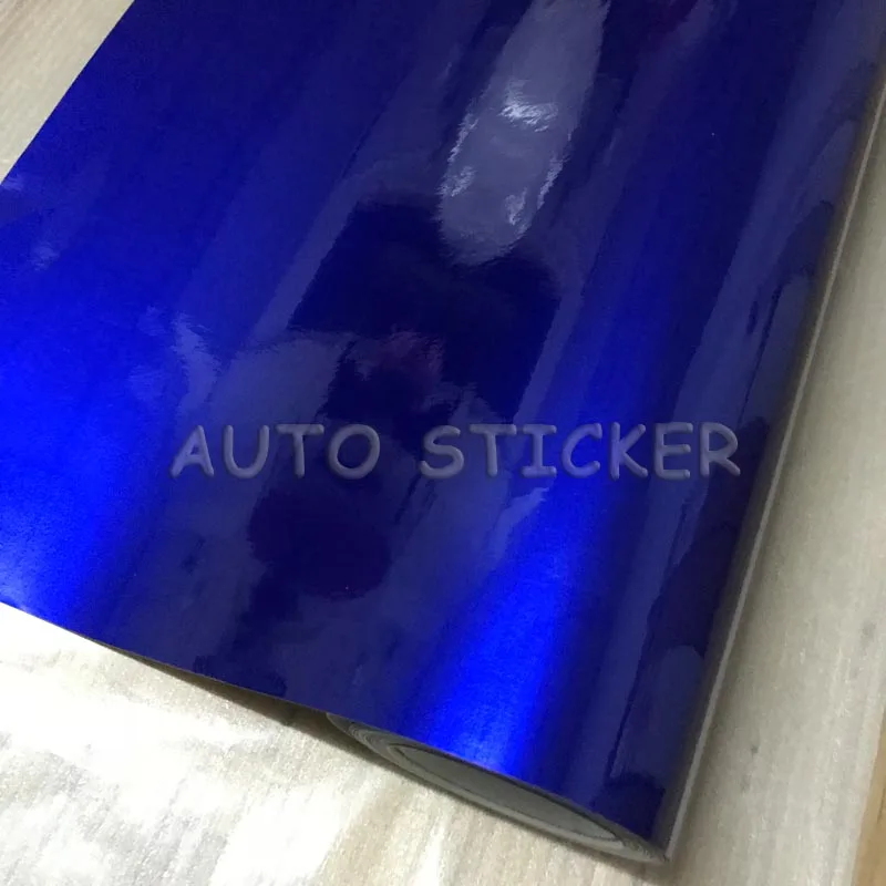 Mėlynas Metalinis Blizgus Chromas Vinilo Lipdukas Visai Car Wrap, Apimantis folija Su Oro Burbulas Nemokamai Dydis 1.52x20m(5X67ft) Nuotrauka 0