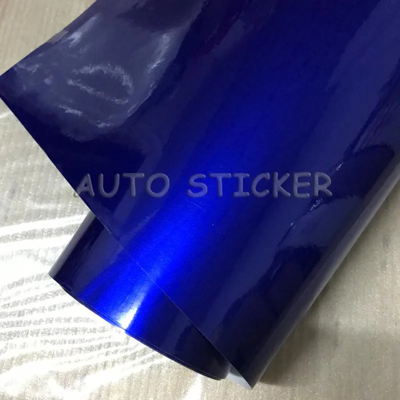 Mėlynas Metalinis Blizgus Chromas Vinilo Lipdukas Visai Car Wrap, Apimantis folija Su Oro Burbulas Nemokamai Dydis 1.52x20m(5X67ft) Nuotrauka 3