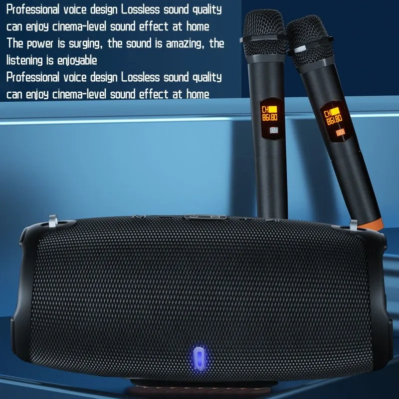60W Naujas Didelio galingumo Portable Bluetooth Speaker Bevielis Mikrofonas 360 Stereo AUX Išorės Garso TF Hands-free Skambinkite žemų dažnių garsiakalbis Nuotrauka 1