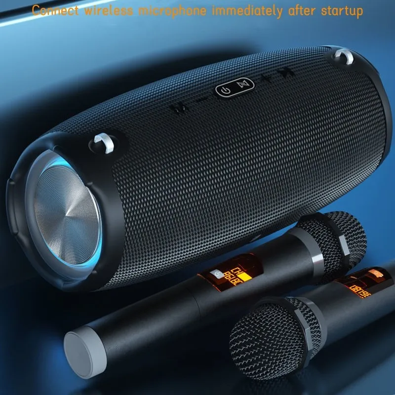 60W Naujas Didelio galingumo Portable Bluetooth Speaker Bevielis Mikrofonas 360 Stereo AUX Išorės Garso TF Hands-free Skambinkite žemų dažnių garsiakalbis Nuotrauka 2