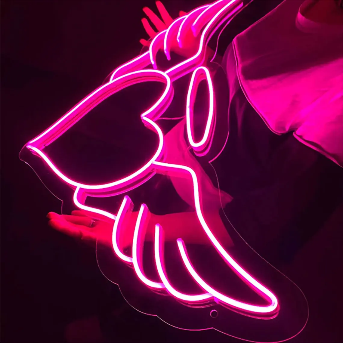 Custom Neoninis Ženklas Kūrybos Dovanos Širdies Šviesa Sienų Dekoras LED Šviesos Vestuvių, Gimtadienio Ženklas, Vaikų, Miegamojo Lempa Mergaitėms Nuotrauka 1