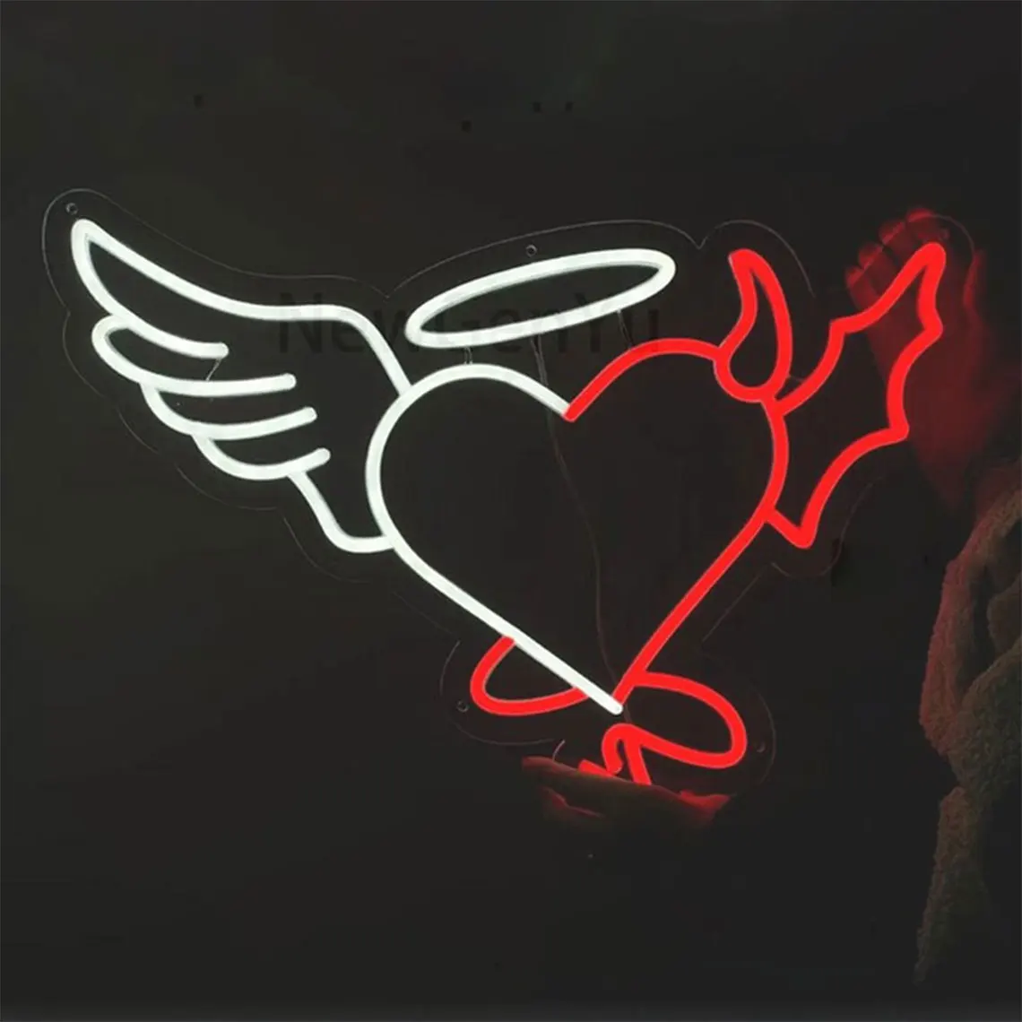 Custom Neoninis Ženklas Kūrybos Dovanos Širdies Šviesa Sienų Dekoras LED Šviesos Vestuvių, Gimtadienio Ženklas, Vaikų, Miegamojo Lempa Mergaitėms Nuotrauka 4