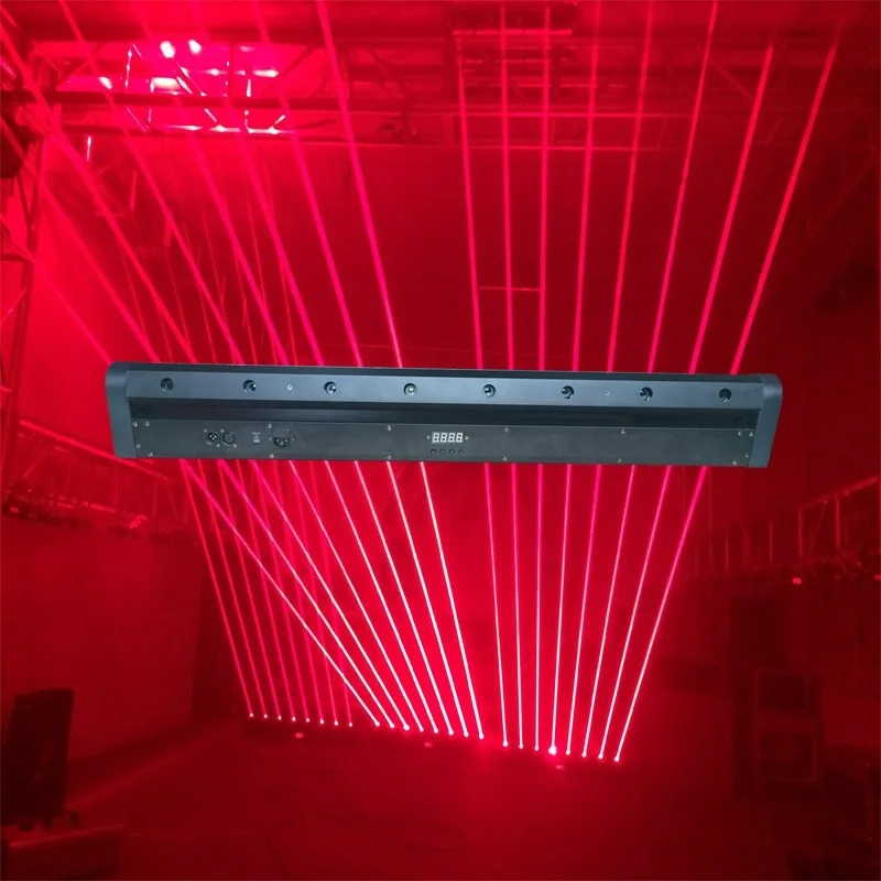 8 akis Raudona 800MW Lazer/Lazeris juda galvos bare led apšvietimas TTL stiprus lazerio spindulio poveikis lazerių šou apšvietimo sistema Nuotrauka 1
