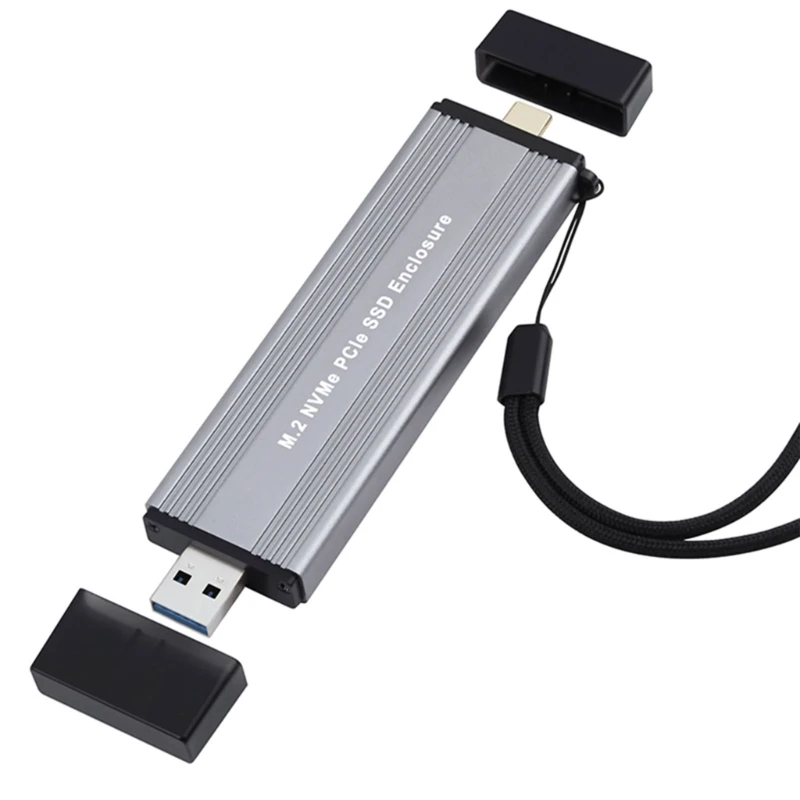 NVME SSD Atveju Išorinės Talpyklos USB3.1 Tipas-A + USB3.2 Gen2 Tipas-C 10Gbps Nuotrauka 0