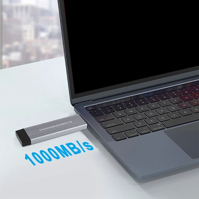 NVME SSD Atveju Išorinės Talpyklos USB3.1 Tipas-A + USB3.2 Gen2 Tipas-C 10Gbps Nuotrauka 4