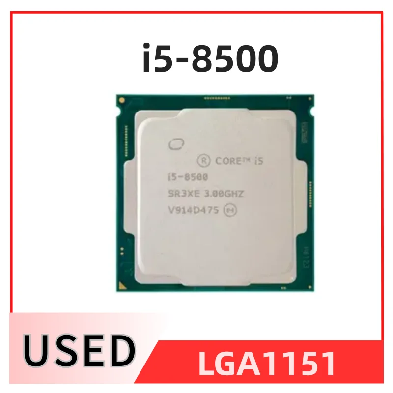 Core i5-8500 3.0 GHz Naudojamas Šešių Branduolių Šešių Sriegis CPU Procesorius 9M 65W LGA 1151 Nuotrauka 0