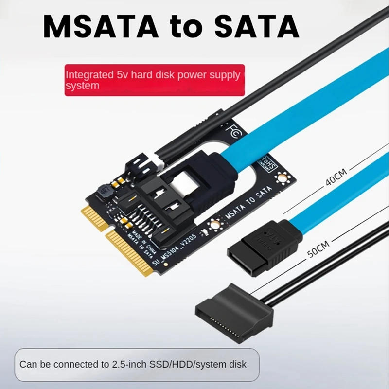 SSU, Mini SATA Į SATA Kortelių Keitiklis SSD (Solid State SATA3.0 Sąsaja Konversijos Kortelės 2,5 Ir 3,5 Colių HDD SSD Nuotrauka 5