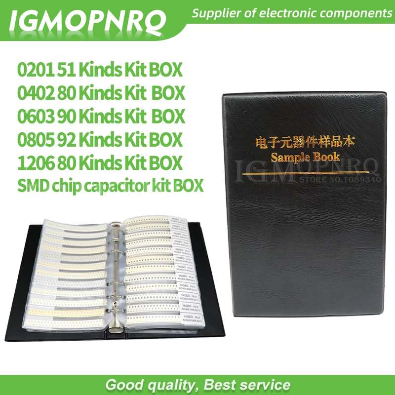 1 Knyga 0201 0402 0603 0805 0402 SMD chip kondensatorių jungimo rinkinys 0.5 PF ~ 10uf kondensatorius mėginio knygos kondensatorius  Nuotrauka 0