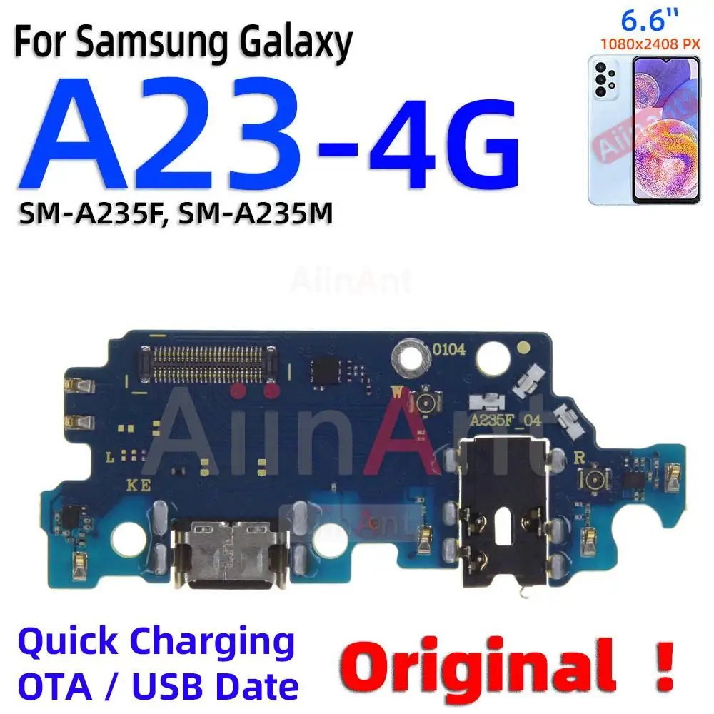 Originalus Apatinio Dock USB Data Greitas Įkroviklis Valdybos Įkrovimo Flex Kabelis Samsung Galaxy A20 A20e A20s A21 A21s A22 A23 A24 5G  Nuotrauka 4