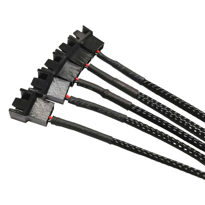 Ventiliatorius Pratęsimo Power Splitter Kabelio Jungtis 1 VNT 1 2 3 4 5 4-Pin Aušinimo Hub Splitter Cable Adapter Nuotrauka 1