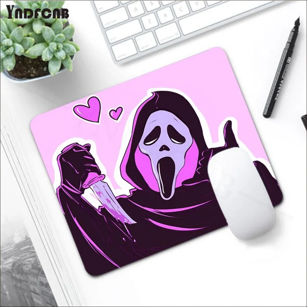 Rožinė Ghostface Kilimėlis Užsakymą Odos Kabineto Žaidimų Kompiuterį Nešiojamas Stalo, Mat Pelės Padas Pelės Kilimėlis Notbook Darbo Stalo Reikmenys Nuotrauka 1