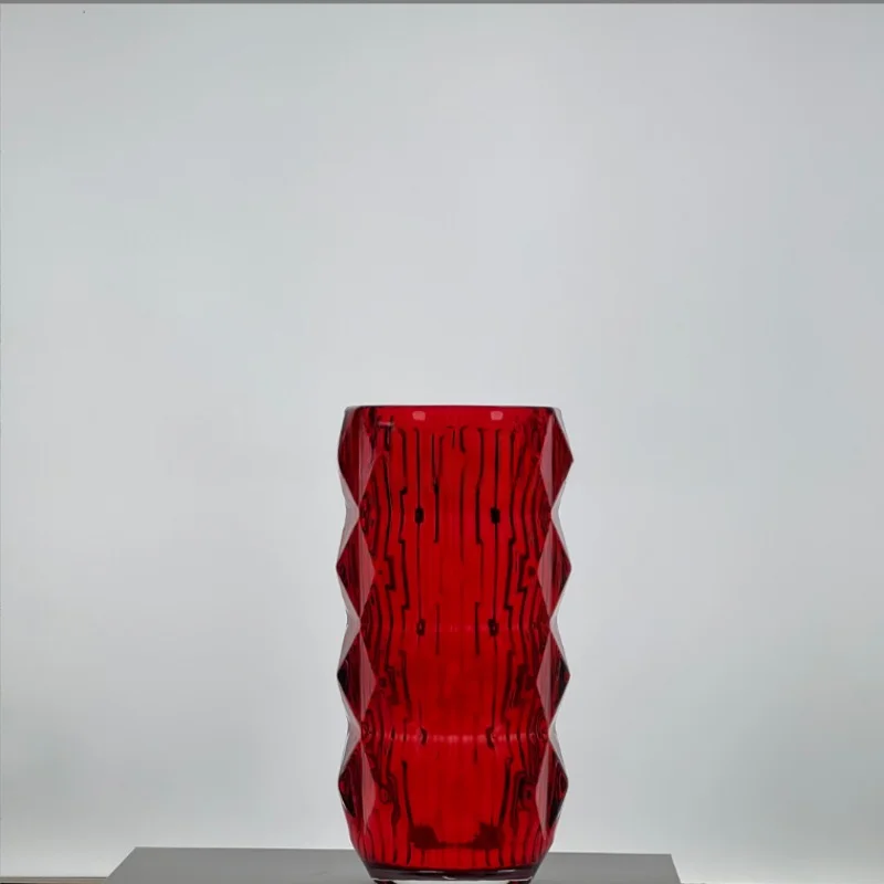 Modernus Minimalistinis Cilindrų Vazos Dizaino Kūrybos Šiaurės Stiliaus Prabangūs Vazos Raudona Ikebana Apdailos Maisons Biuro Dekoras WZ50HP Nuotrauka 0