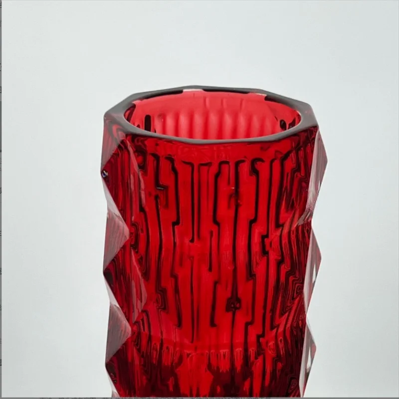 Modernus Minimalistinis Cilindrų Vazos Dizaino Kūrybos Šiaurės Stiliaus Prabangūs Vazos Raudona Ikebana Apdailos Maisons Biuro Dekoras WZ50HP Nuotrauka 2