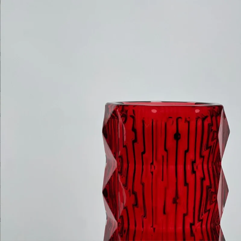 Modernus Minimalistinis Cilindrų Vazos Dizaino Kūrybos Šiaurės Stiliaus Prabangūs Vazos Raudona Ikebana Apdailos Maisons Biuro Dekoras WZ50HP Nuotrauka 4