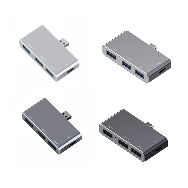 Mini Cinko Lydinys USB Tipo C Hub 4 in 1 Multi port USB C Tipo Prijungimo Stotis Nuotrauka 0