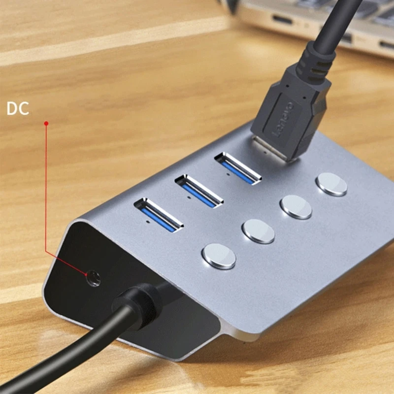 Universalus USB Hub Multi-port USB 3.0 Spiltter Adapterio Kabelį Didelės Spartos USB Duomenų centro Expander su Atskiras Jungiklis Nuotrauka 3