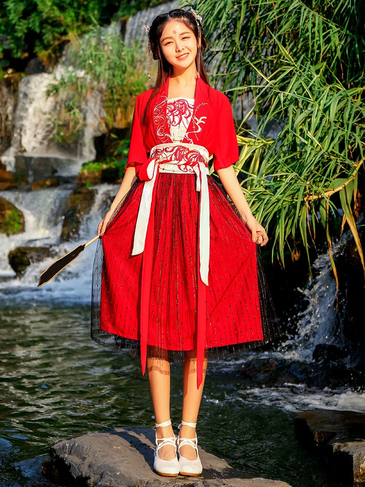 Tradicinis kinų Kostiumas Moterims Hanfu Drabužių Senovės Moterų tautinių Šokių Suknelė Etapo Rezultatus Tang Dinastijos Apranga Nuotrauka 1