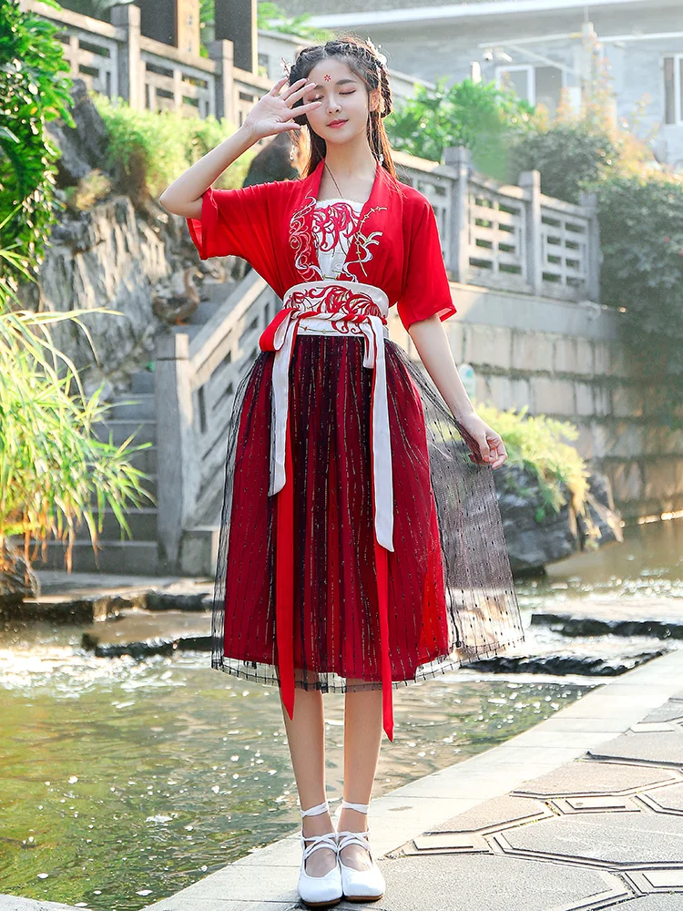 Tradicinis kinų Kostiumas Moterims Hanfu Drabužių Senovės Moterų tautinių Šokių Suknelė Etapo Rezultatus Tang Dinastijos Apranga Nuotrauka 3