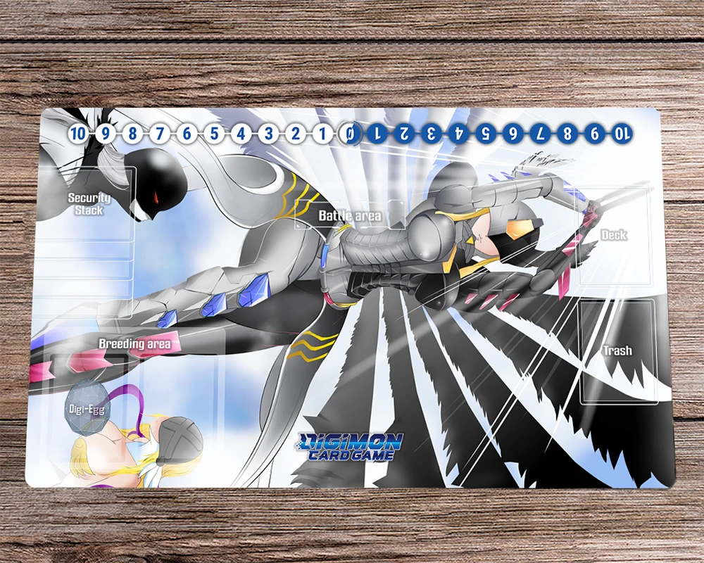 Digimon Mastemon Dvikova Playmat Prekybos Kortų Žaidimas, Kilimėlis Guminis DTCG CCG Kilimėlis Stalas Stalo Žaidimų Pelės Mygtukai Kilimėlis Nemokamai Krepšys 60x35cm Nuotrauka 0
