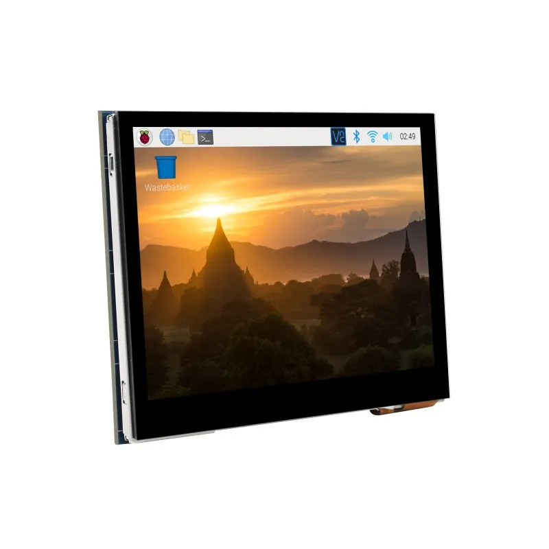 3.5 colių Capacitive Jutiklinis Ekranas LCD Aviečių Pi 640×480 DPI IPS Panel Grūdinto Stiklo Dangtis Mažos Galios) Nuotrauka 2