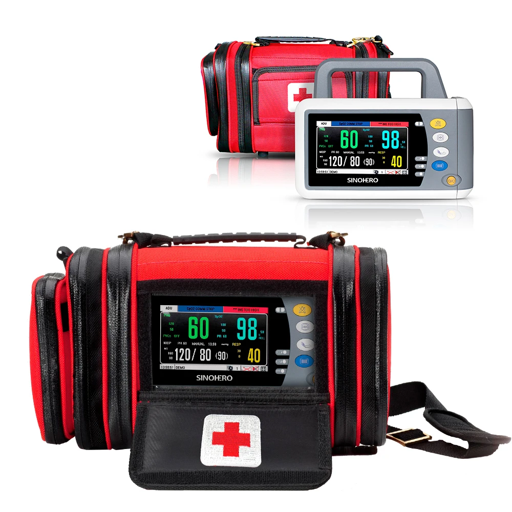 Pigūs Holter Multi-parametras, Greitosios pagalbos Nibp Spo2 Ekg Etco2 Jutiklinis Ekranas Paciento Monitoriaus Nuotrauka 1