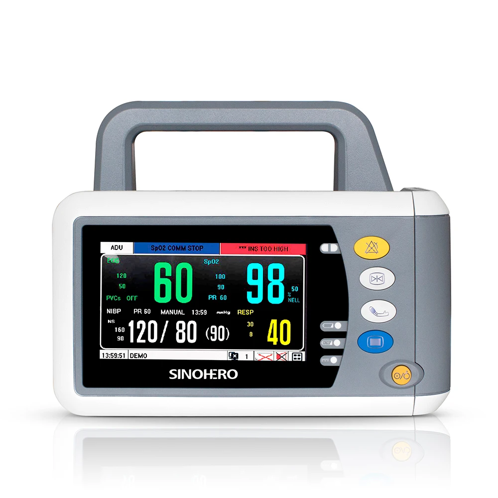 Pigūs Holter Multi-parametras, Greitosios pagalbos Nibp Spo2 Ekg Etco2 Jutiklinis Ekranas Paciento Monitoriaus Nuotrauka 3