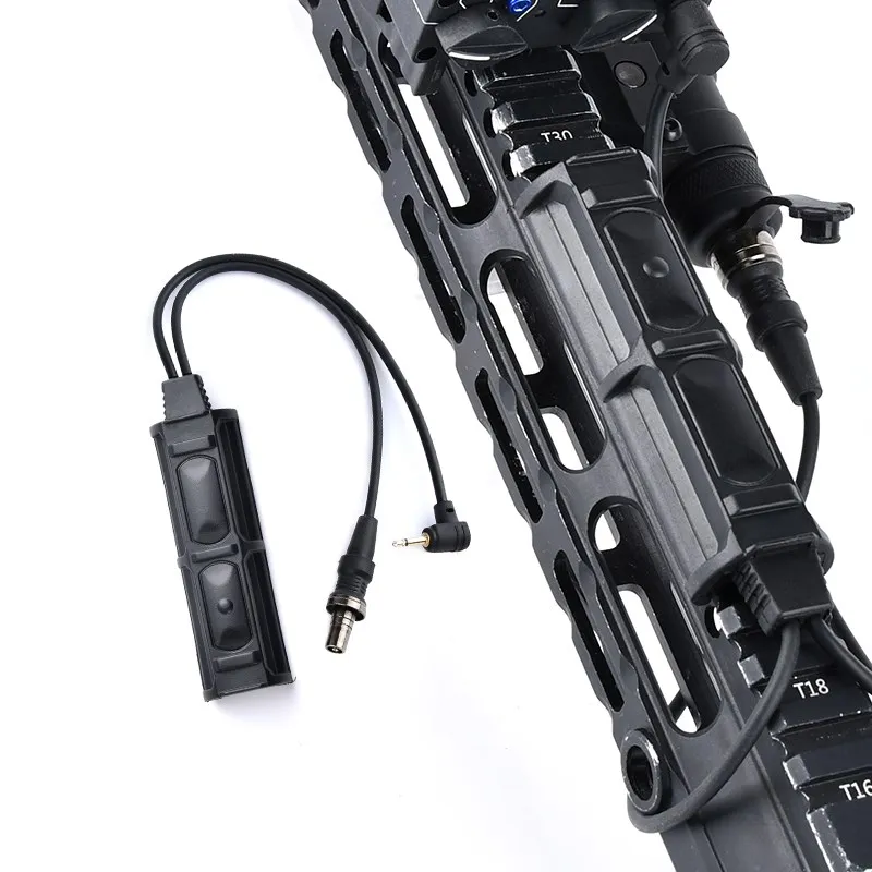 WADSN Nuotolinio Dual Slėgio Jungiklis SF plug 2.5 mm PEQ DBAL NGAL M300 M600 Taktinis Žibintuvėlis Medžioklės Airsoft Priedus Nuotrauka 5