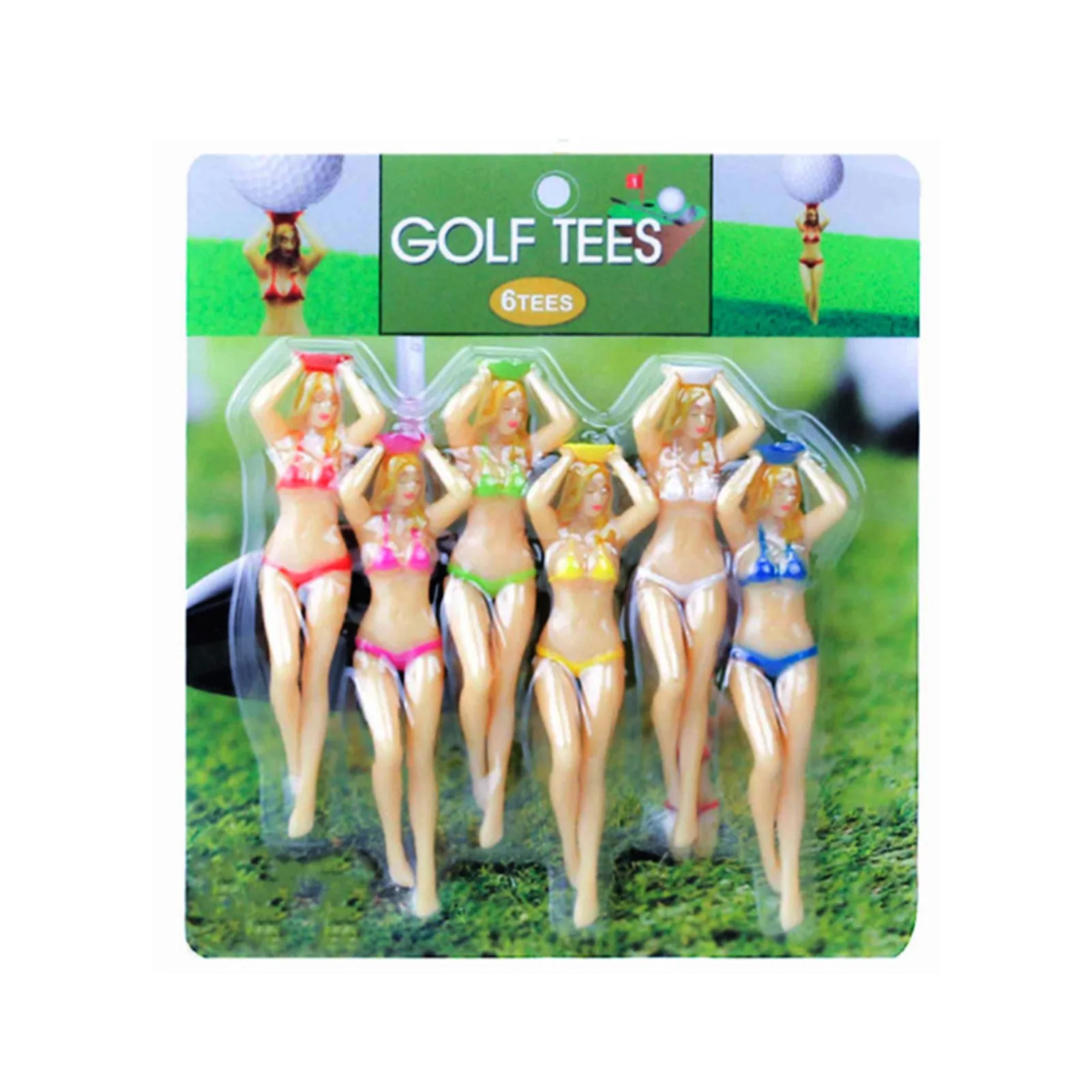 6Pcs/Pak Moterų Plastiko Golfo Tees Priedai Dydis 76mm(3inch) Seksualus Bikini Trišakius Dovanų Naujausias Dizaino Plastiko Golfo Tees Nuotrauka 4