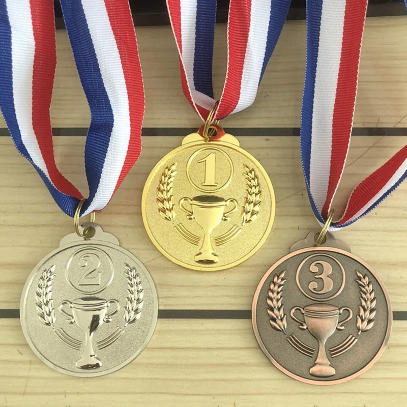 30Pcs Sudarymo Medalių, Aukso, Sidabro ir Bronzos Medalių Laimėtojas Apdovanojimai 1 2 3 Prizų Konkursai Nuotrauka 4