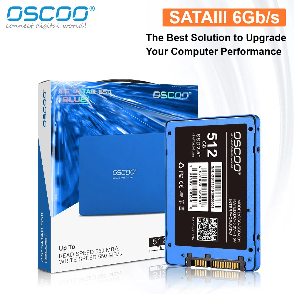 OSCOO SSD Diskas HDD 2.5 Standusis Diskas 1 tb SSD 2T 512 GB 128 GB 256 GB SATA3 Disko Vidinis Kietasis Diskas Nešiojamas Kompiuteris Nuotrauka 1