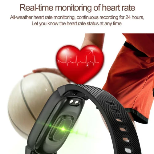 QW16 Smart Žiūrėti Pedometer Širdies ritmas, Kraujo Spaudimo Monitorius Vandeniui Fitneso Miego Aktyvumo Seklys Sporto Smart Band Apyrankė Nuotrauka 2