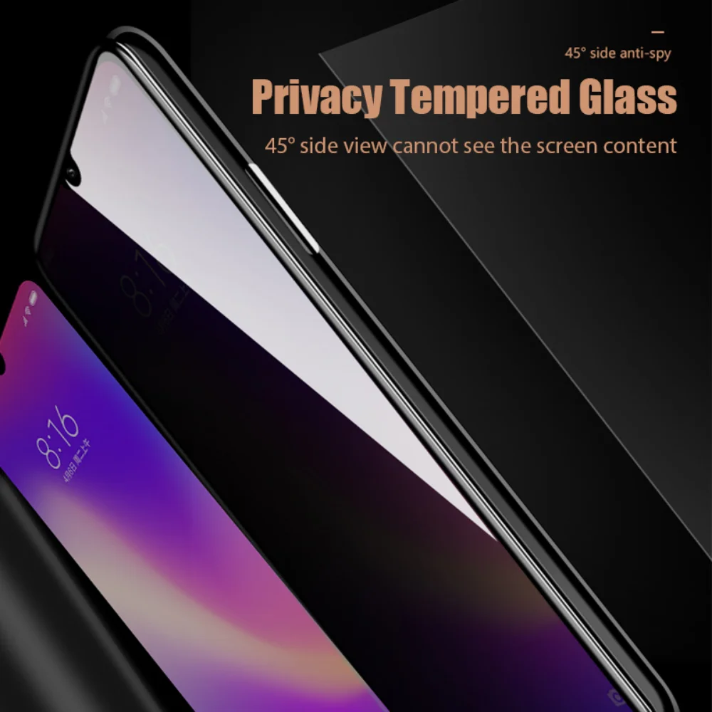 4Pcs Privacy Screen Protector For ViVo Y35 Y33S Anti Spy Apsauginis Stiklas Nuotrauka 4