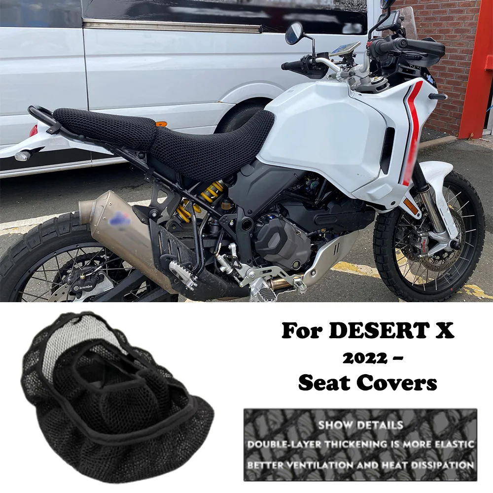 Dykuma X Priedai Motociklo Sėdynės Apima Ducati Dykumos X DesertX 2022 Sėdynės Pagalvėlė Apsaugoti 3D Korio Akučių Sėdynės Pagalvėlės Nuotrauka 0