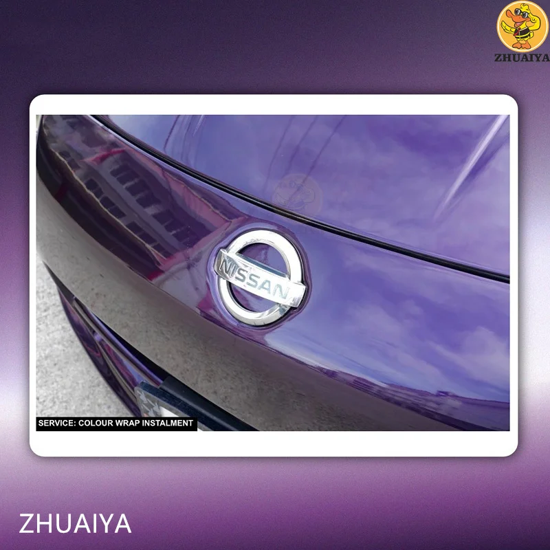 ZHUAIYA Hyper Blizgesys Metalo Midnight Purple vinilo įvyniojimas kino Transporto priemonės įvyniojimo automobilių wrap Burbulas nemokamai ir lengvai įdiegti 1.52x18M Nuotrauka 2