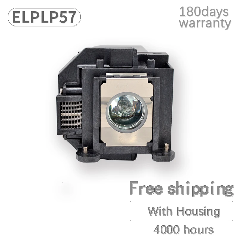 Aukštos kokybės pakaitinis ELPLP57 Projektoriaus Lempa su gaubtu EPSON BrightLink 450Wi 455Wi 455WI-T H318A H343A EB-460EDU 455W Nuotrauka 0