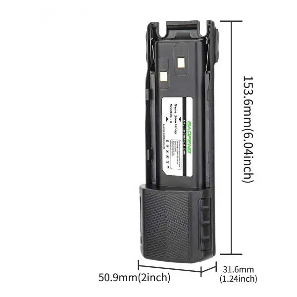 walkie talkie baterija Palaiko tipas-c sąsaja apmokestinimo baofeng UV82 UV8D Nuotrauka 1