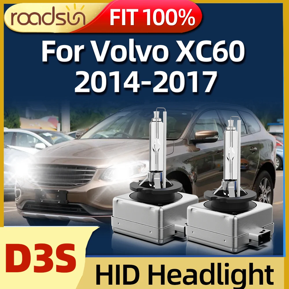 Roadsun Automobilių Žibintai D3S Xenon HID Lemputės 12V 35W Auto Šviesus Tinka Volvo XC60 2014 m. 2015 m. 2016 m. 2017 m. Nuotrauka 0