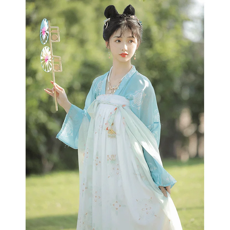 Moterų Hanfu Suknelė Tradicinės Kinų Drabužiai, Apranga Senovės Liaudies Šokių Scenos Kostiumai Rytietiškų Pasakų Princesė Cosplay Suknelė Rinkinys Nuotrauka 0