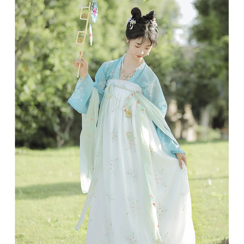 Moterų Hanfu Suknelė Tradicinės Kinų Drabužiai, Apranga Senovės Liaudies Šokių Scenos Kostiumai Rytietiškų Pasakų Princesė Cosplay Suknelė Rinkinys Nuotrauka 4