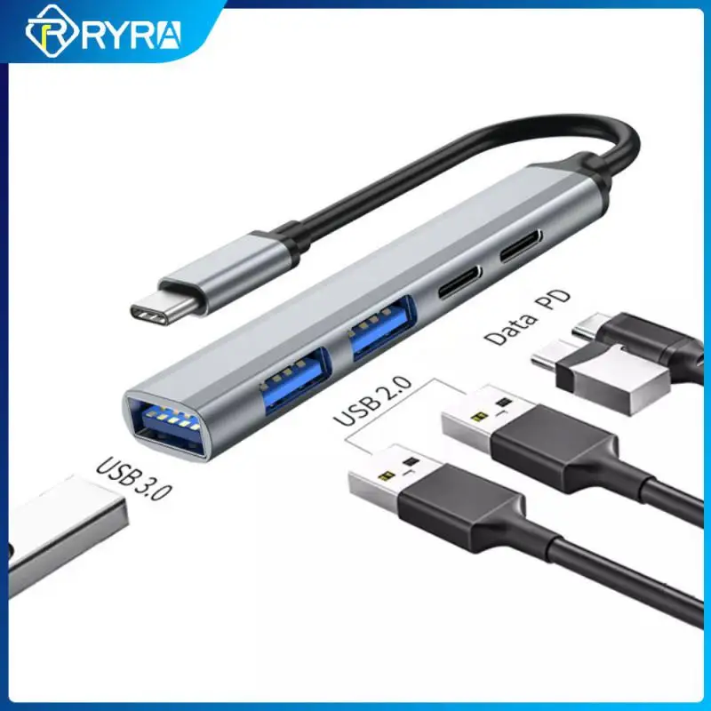 RYRA 5 In 1, USB, C HUBPower Adapteris 5 Uostą Multifunctiona Splitter Adapteris Paramos PD 65W Greito Įkrovimo PC Nešiojamas Telefono Nuotrauka 0