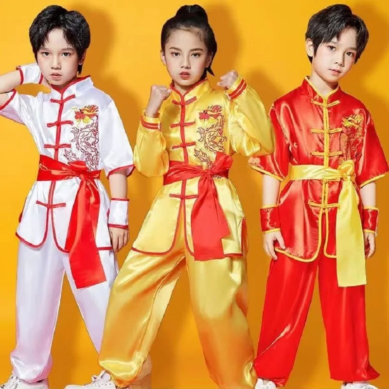 Solredo Vaikai Kinijos Kung Fu Uniformas Įjungti Tradicinį Chi Kostiumas Unisex Kinijos Kovos Menų Hanfu Tinka Ir Berniukams, Ir Mergaitėms Nuotrauka 1