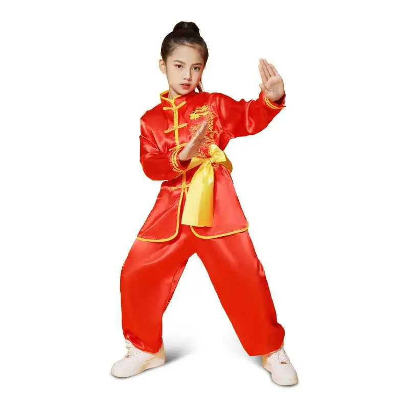Solredo Vaikai Kinijos Kung Fu Uniformas Įjungti Tradicinį Chi Kostiumas Unisex Kinijos Kovos Menų Hanfu Tinka Ir Berniukams, Ir Mergaitėms Nuotrauka 4