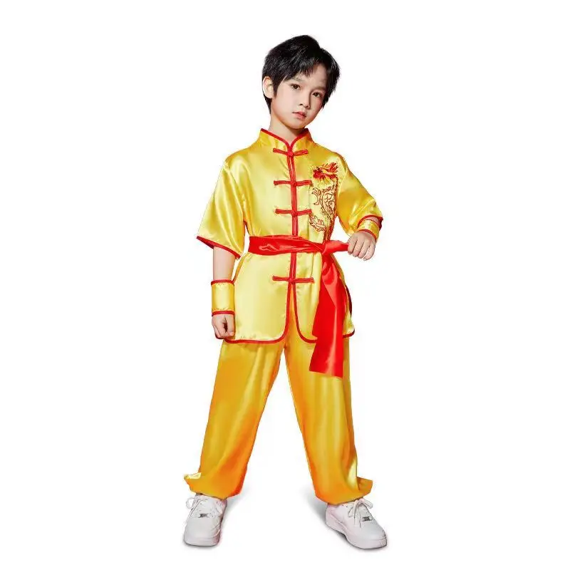 Solredo Vaikai Kinijos Kung Fu Uniformas Įjungti Tradicinį Chi Kostiumas Unisex Kinijos Kovos Menų Hanfu Tinka Ir Berniukams, Ir Mergaitėms Nuotrauka 5